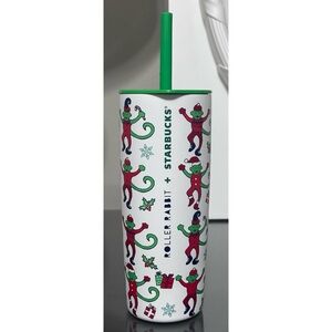 Starbucks x Roller Rabbit‎ LIMITED EDITION HOLIDAY 24oz Stainless Steel Tumbler